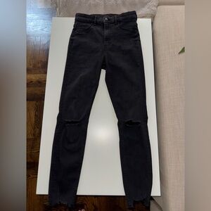 H&M Women's Distressed Black Skinny Jeans